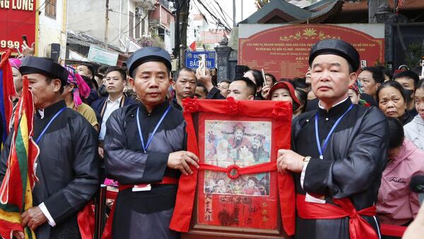 Rộn ràng tiếng trống Hội đầu pháo Kỳ Lừa Xuân Bính Ngọ 2026