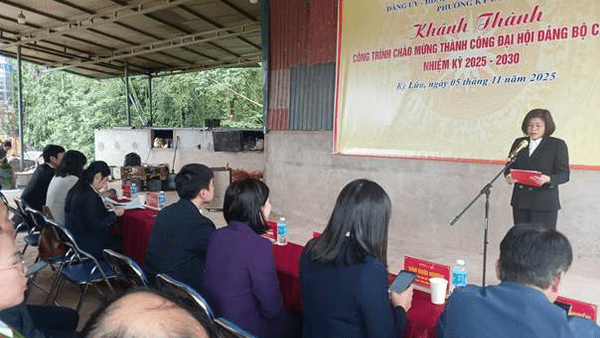 PHƯỜNG KỲ LỪA KHÁNH THÀNH CÔNG TRÌNH CHÀO MỪNG ĐẠI HỘI ĐẢNG BỘ CÁC CẤP, NHIỆM KỲ 2025 – 2030