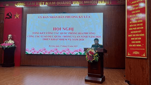 PHƯỜNG KỲ LỪA TỔNG KẾT CÔNG TÁC QUỐC PHÒNG ĐỊA PHƯƠNG VÀ GIÁO DỤC QUỐC PHÒNG – AN NINH NĂM 2025
