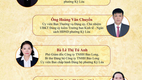 DANH SÁCH CHÍNH THỨC NHỮNG NGƯỜI ỨNG CỬ ĐẠI BIỂU HĐND PHƯỜNG KỲ LỪA, NHIỆM KỲ 2026 - 2031, TẠI 07 ĐƠN VỊ BẦU CỬ TRÊN ĐỊA BÀN PHƯỜNG KỲ LỪA