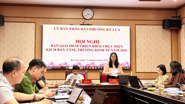 ỦY BAN NHÂN DÂN PHƯỜNG KỲ LỪA TỔ CHỨC HỘI NGHỊ TRIỂN KHAI THỰC HIỆN KỊCH BẢN TĂNG TRƯỞNG KINH TẾ NĂM 2026