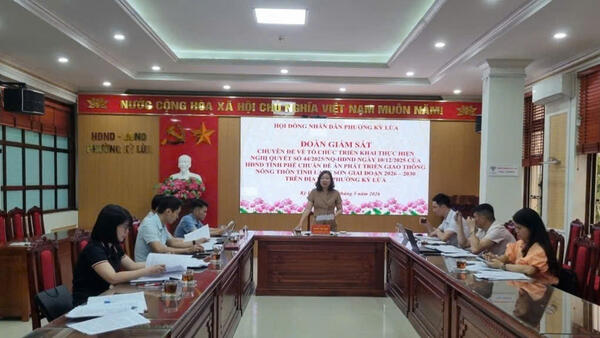 THƯỜNG TRỰC HĐND PHƯỜNG KỲ LỪA GIÁM SÁT VIỆC THỰC HIỆN ĐỀ ÁN PHÁT TRIỂN GIAO THÔNG NÔNG THÔN