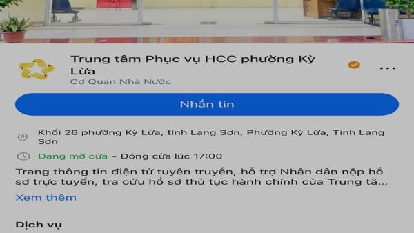 Một điểm chạm – Nhiều tiện ích với Zalo OA Trung tâm Phục vụ hành chính công phường Kỳ Lừa